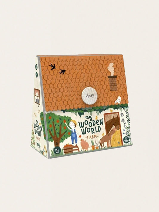 Drewniana układanka Farma