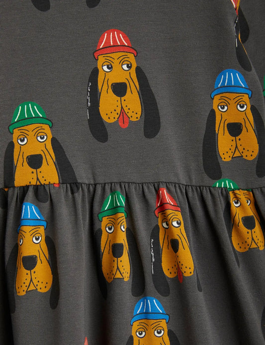 Bawełniana sukienka z motywem psów Bloodhound