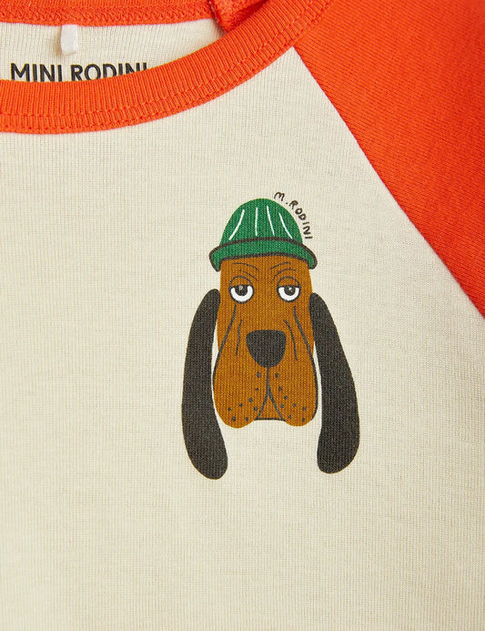 Bawełniana koszulka longsleeve z motywem psa Bloodhound