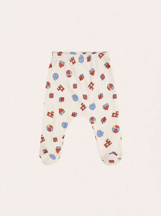 Bawełniane półśpioszki - legginsy ze stópkami Toys all over