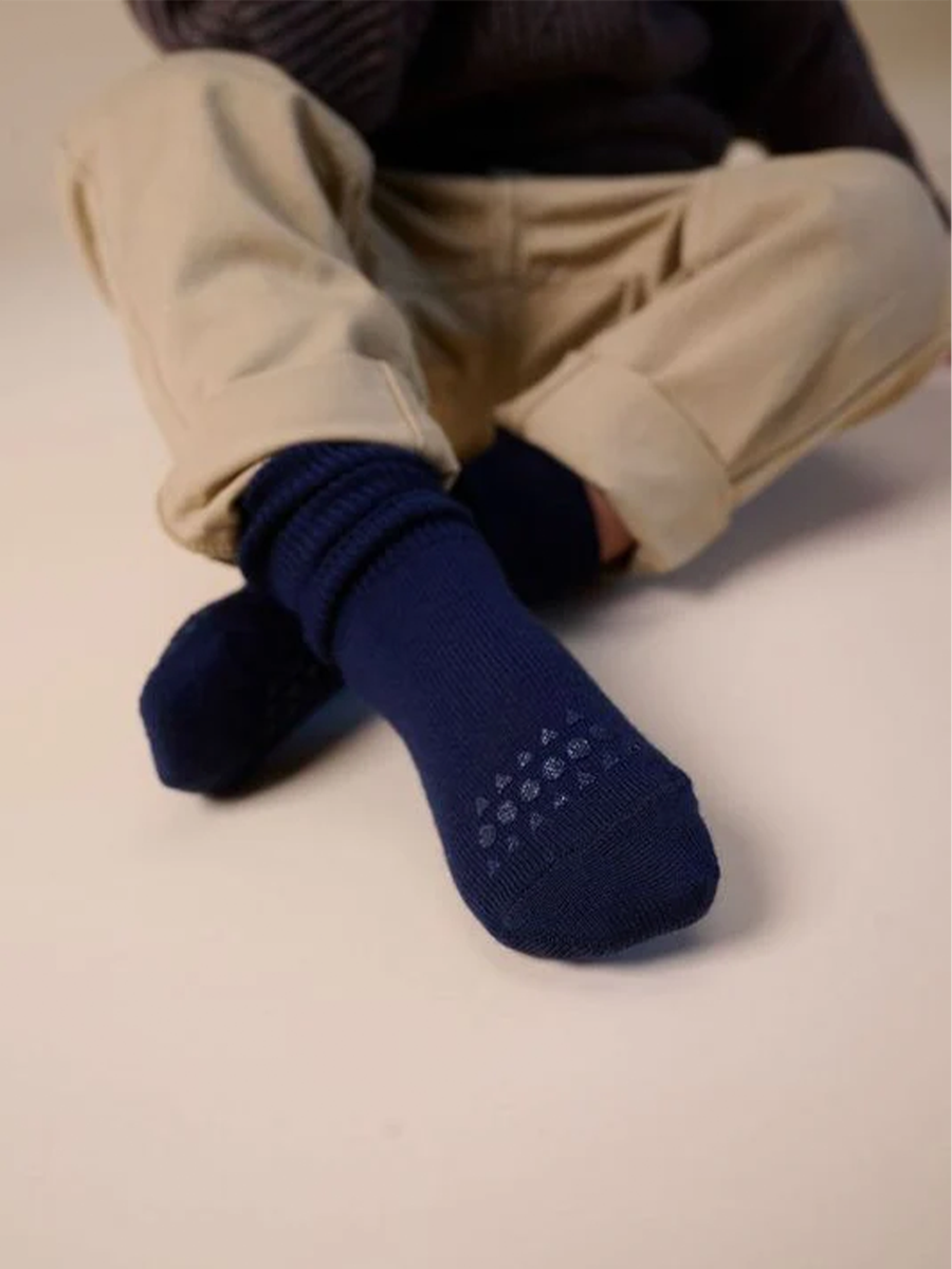 Antypoślizgowe skarpetki do raczkowania z wełny merino
