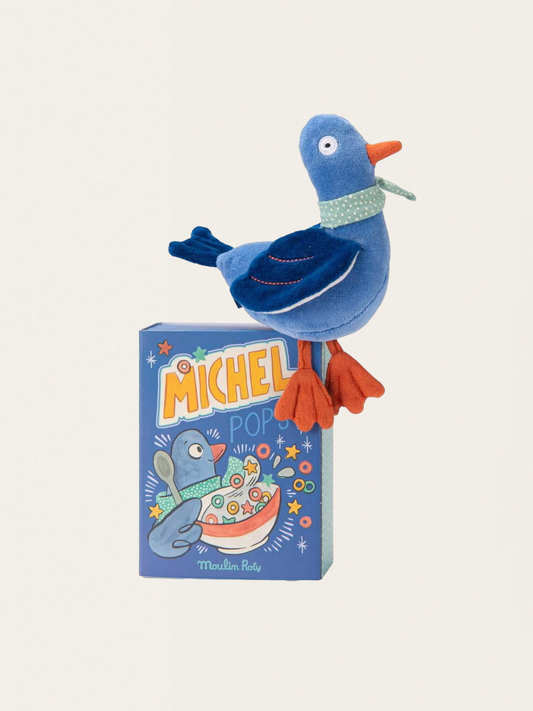 Maskotka - grzechotka w pudełku - Gołąb Michel