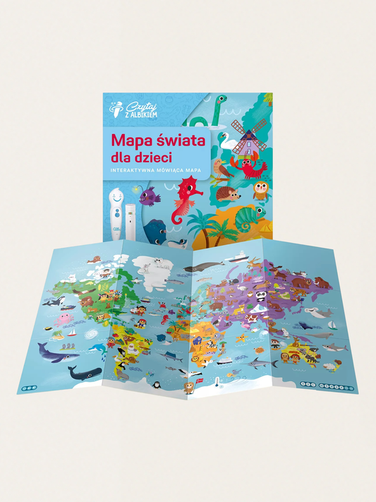 Czytaj z Albikiem - Mapa świata dla dzieci