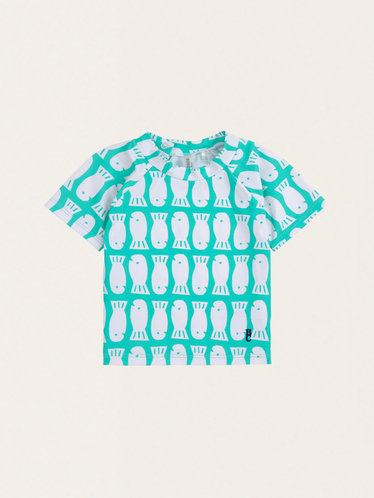 Koszulka kąpielowa z filtrem UV Baby Lucky Fish all over