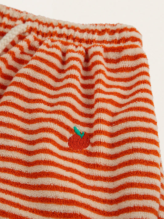 Spodnie z miękkiej tkaniny frotte Baby Orange Stripes