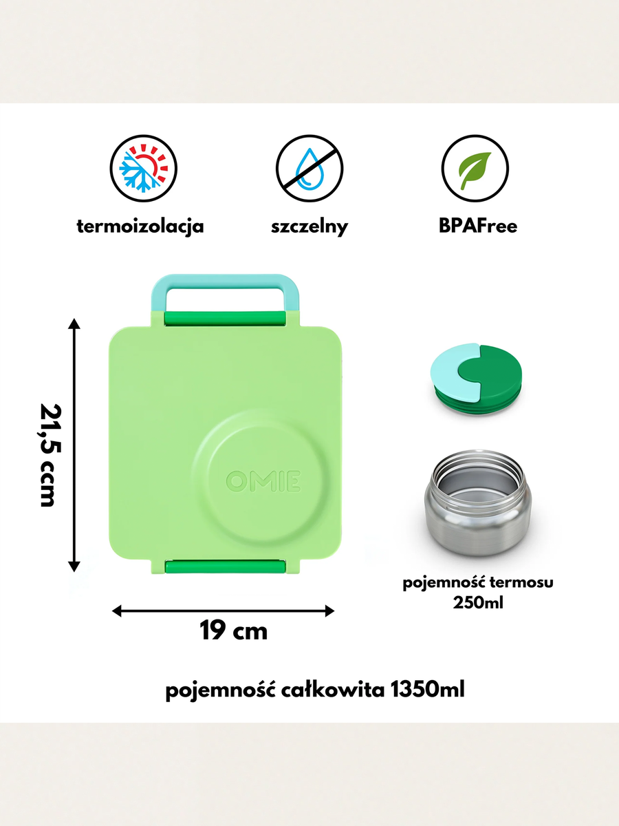 Lunchbox z przegródkami i termosem OmieBox