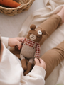 Ekologiczna przytulanka z alpaki Teddy Sienna plaid shirt
