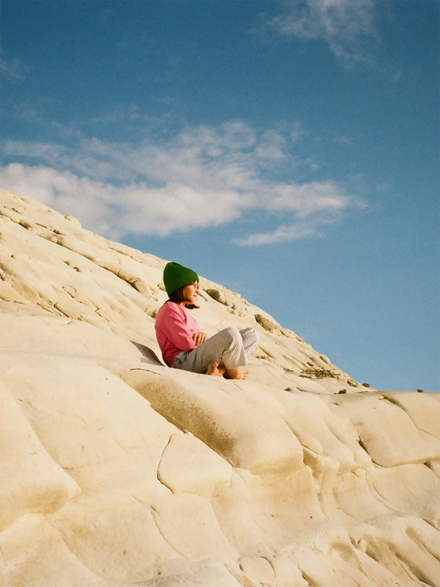 Całoroczna czapka z wełny merino Beanie Everyday Green