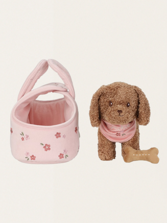 Piesek Jackie w nosidełku