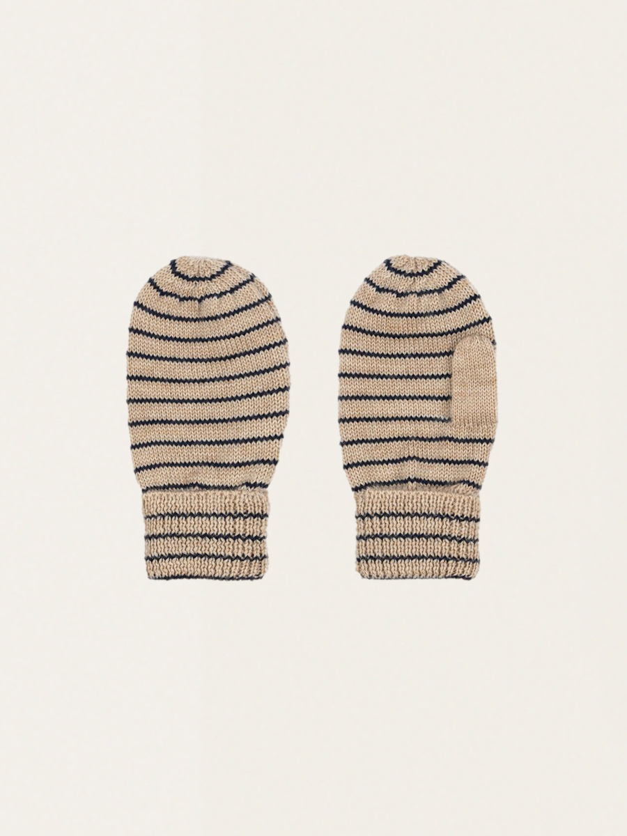 Wełniane rękawiczki mitenki Louli STRIPE BLUIE