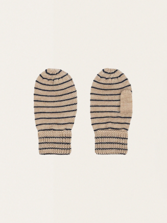 Wełniane rękawiczki mitenki Louli STRIPE BLUIE