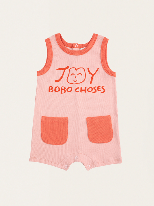 Bawełniany romper Baby Smiling Pink