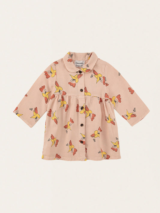 Sukienka z kołnierzykiem Baby Mr o'clock all over