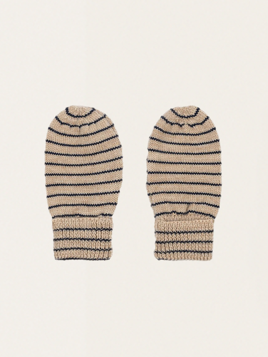 Wełniane rękawiczki mitenki Louli STRIPE BLUIE