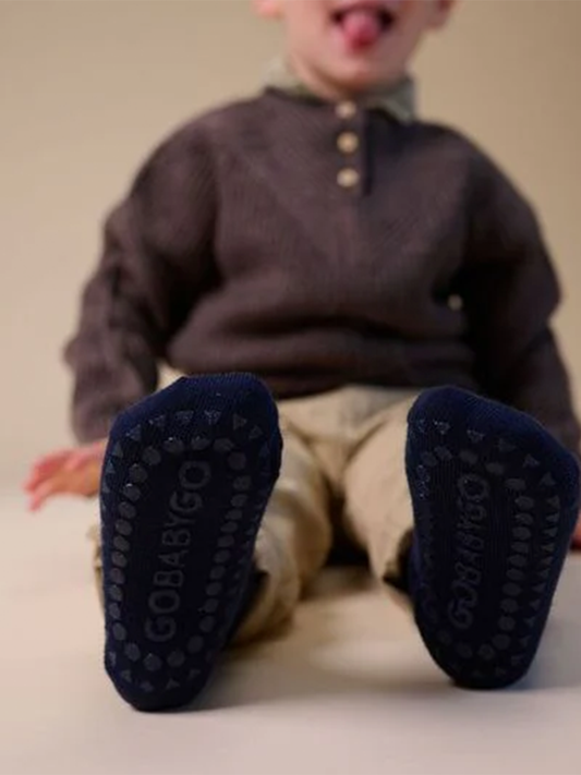 Antypoślizgowe skarpetki do raczkowania z wełny merino