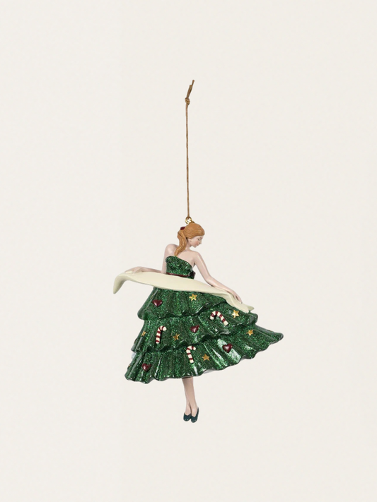 Ceramiczna ozdoba choinkowa Ballerina