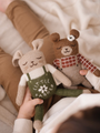 Ekologiczna przytulanka z alpaki Teddy Sienna plaid shirt