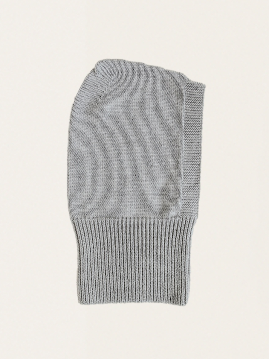 Bezszwowa kominiarka z włoskiej wełny merino Grey Melange