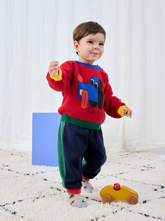 Bawełniane spodnie joggersy Baby Bobo Choses Color Block