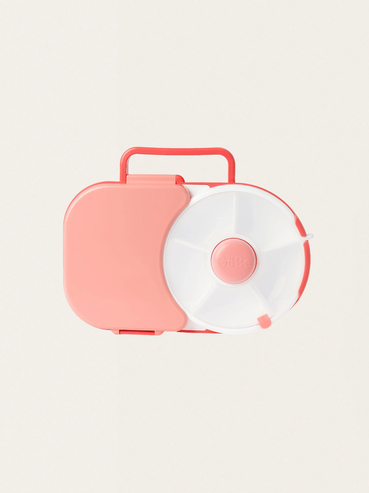 Lunchbox z obrotowym pojemnikiem na przekąski 2w1