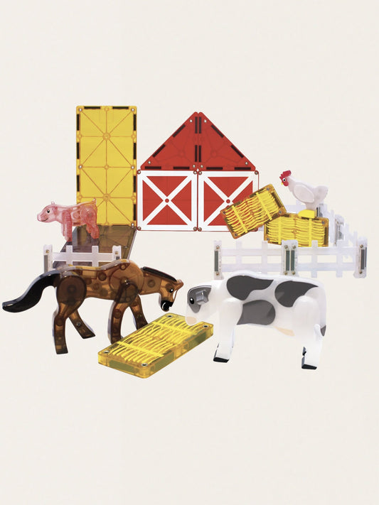 Klocki magnetyczne Farm Animals 25 elementów
