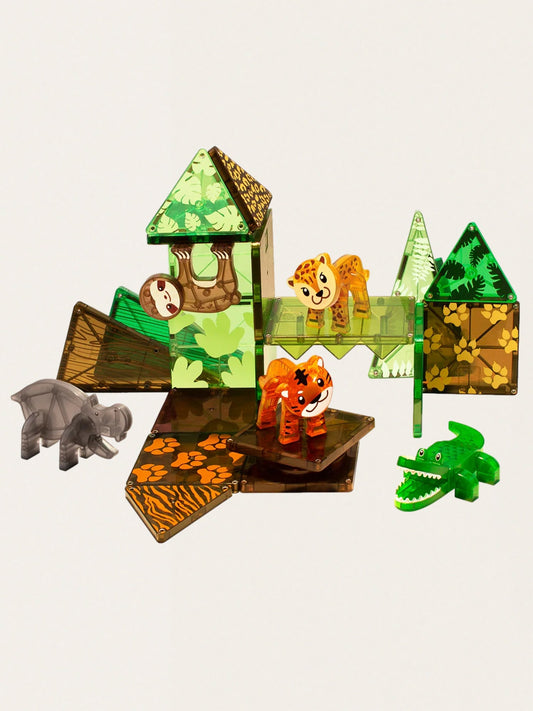 Klocki magnetyczne Jungle Animals 25 elementów