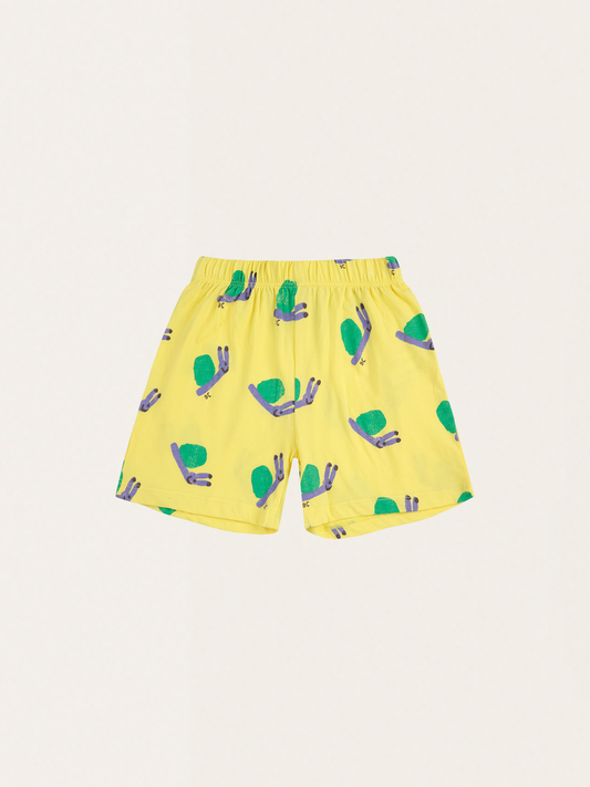 Krótkie bawełniane spodenki Kids Funny Snail all over