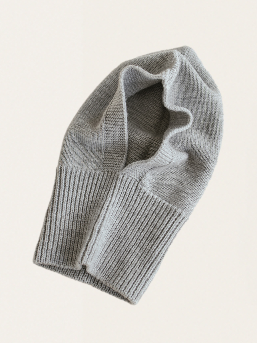Bezszwowa kominiarka z włoskiej wełny merino Grey Melange