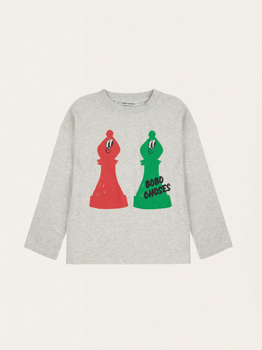 Bawełniany long sleeve Kids Checkmate