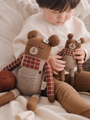 Ekologiczna przytulanka z alpaki Teddy Sienna plaid shirt