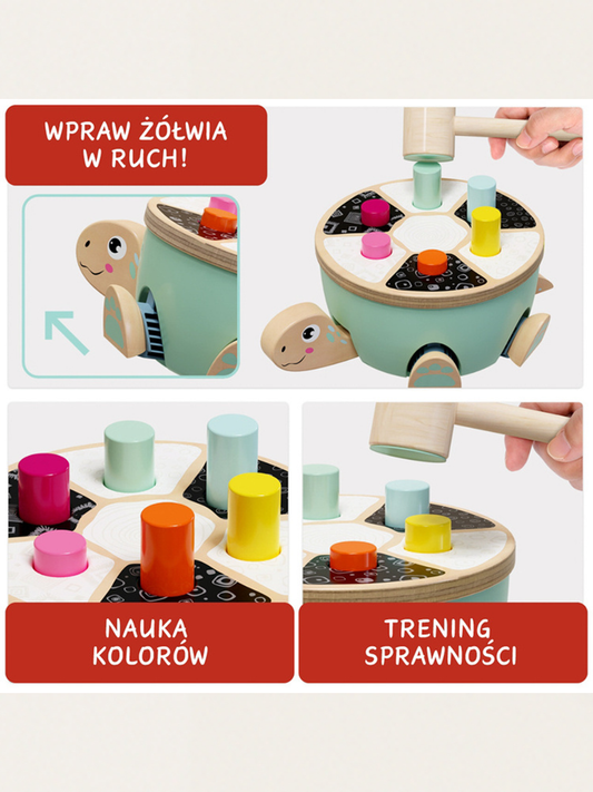 Drewniana wbijanka - Żółw