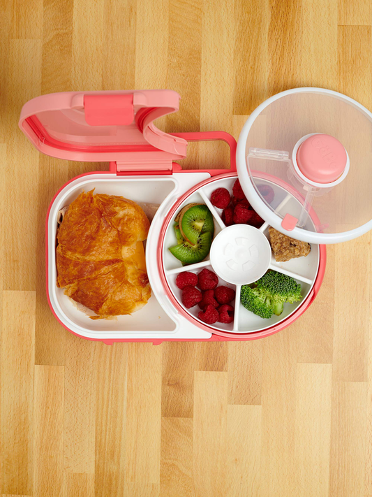 Lunchbox z obrotowym pojemnikiem na przekąski 2w1