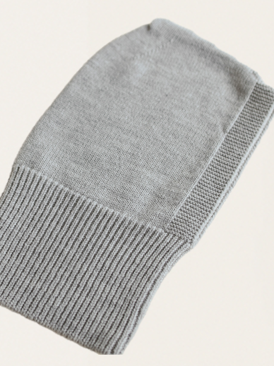 Bezszwowa kominiarka z włoskiej wełny merino Grey Melange