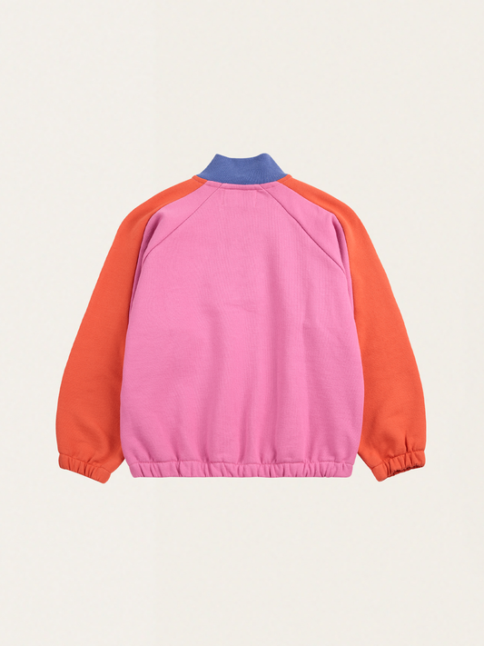 Bawełniana bluza z suwakiem Kids Smiling Color Block