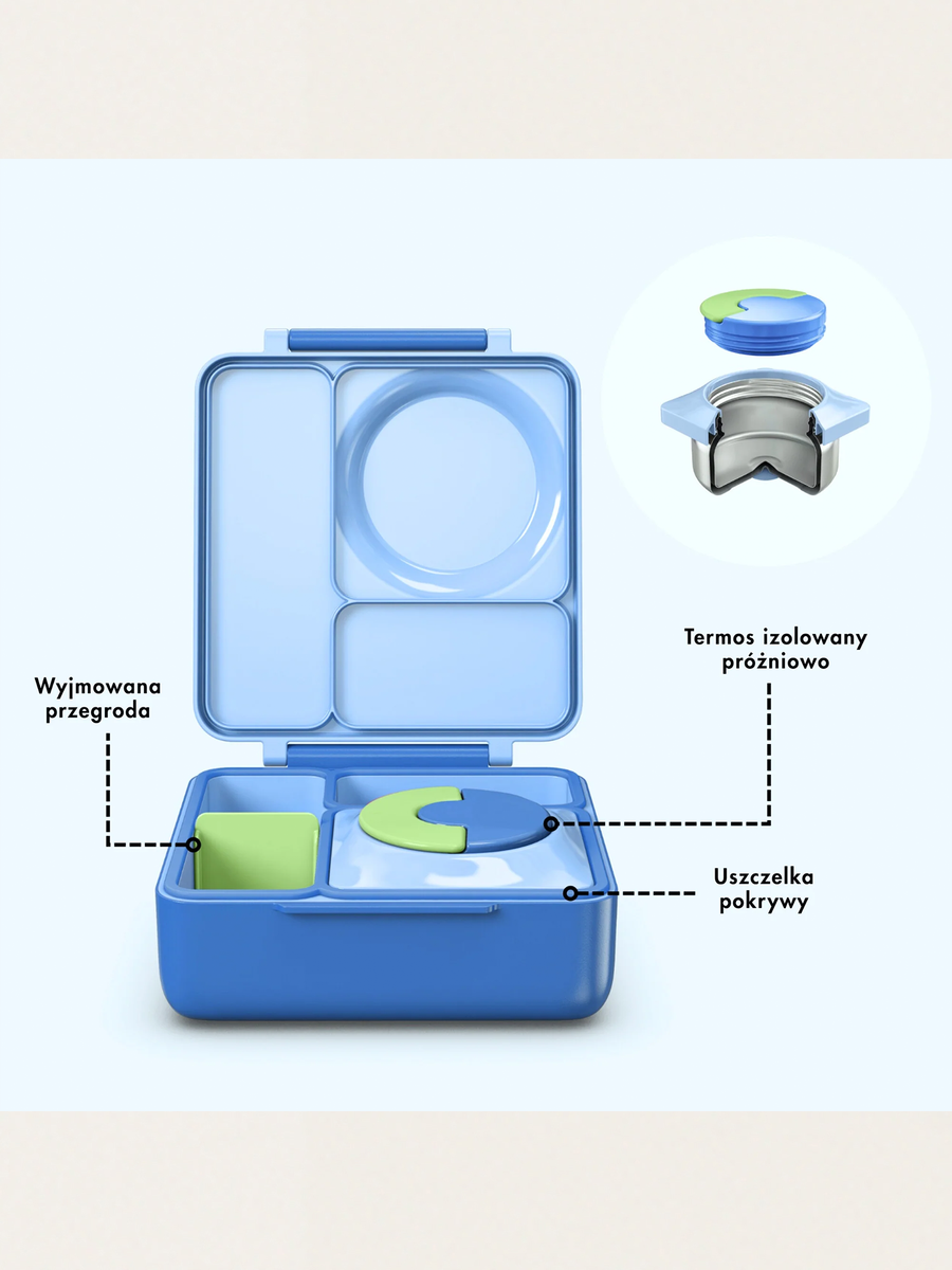 Lunchbox z przegródkami i termosem OmieBox