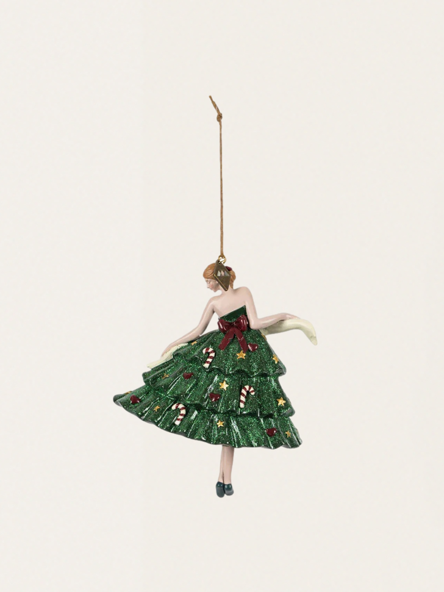 Ceramiczna ozdoba choinkowa Ballerina