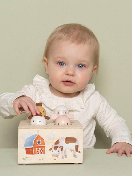 Drewniana zabawka pop-up Little Farm