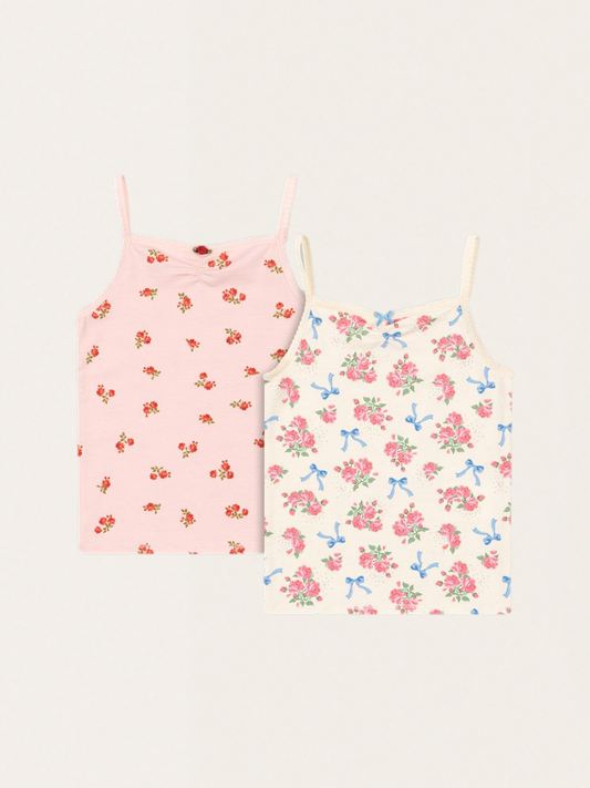 Bawełniana podkoszulka strap top 2-pak