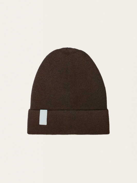 Czapka typu beanie z wełny merino 'Fine' Chocolate Brown