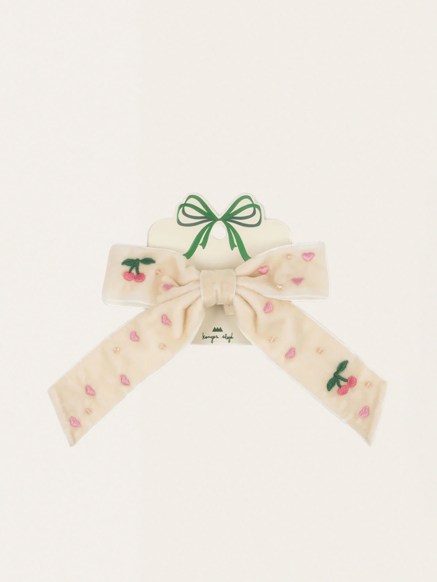 Spinka do włosów Velvet Bow Pearly