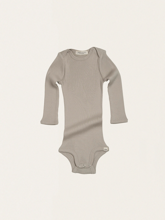 Bezszwowe body z mieszanki bawełny i jedwabiu Sea Salt