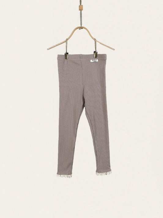 Legginsy Afke z delikatną koronką