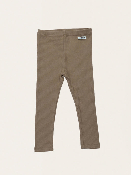 Legginsy Nora z prążkowanej bawełny