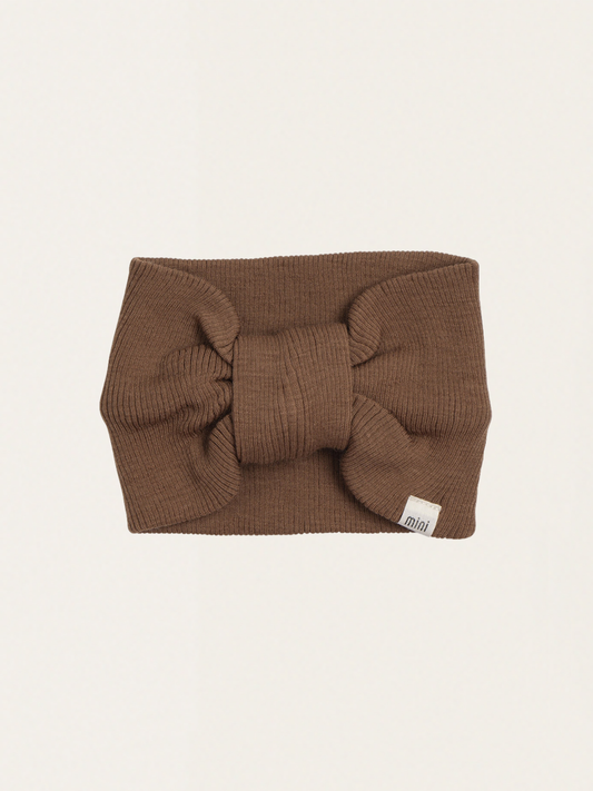 Elastyczna opaska z wełny merino Caramel