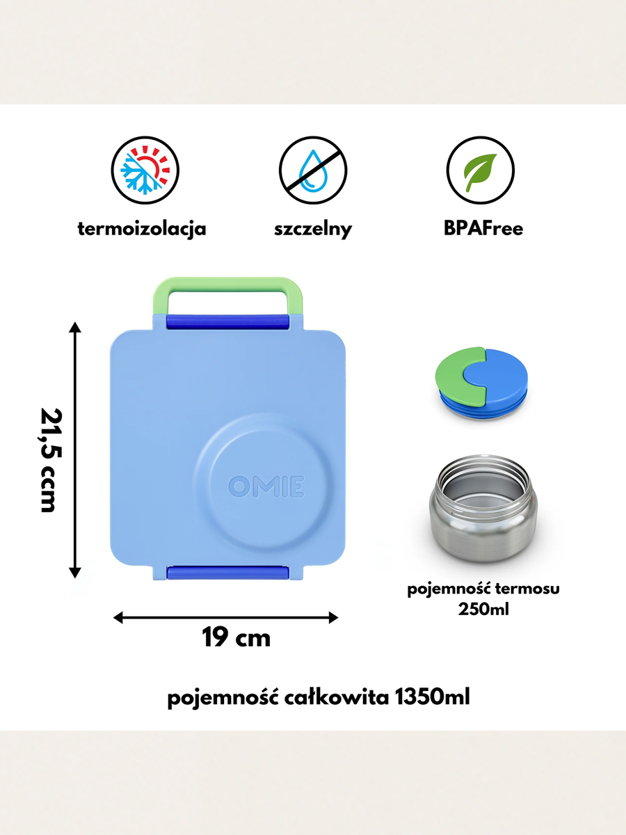 Lunchbox z przegródkami i termosem OmieBox