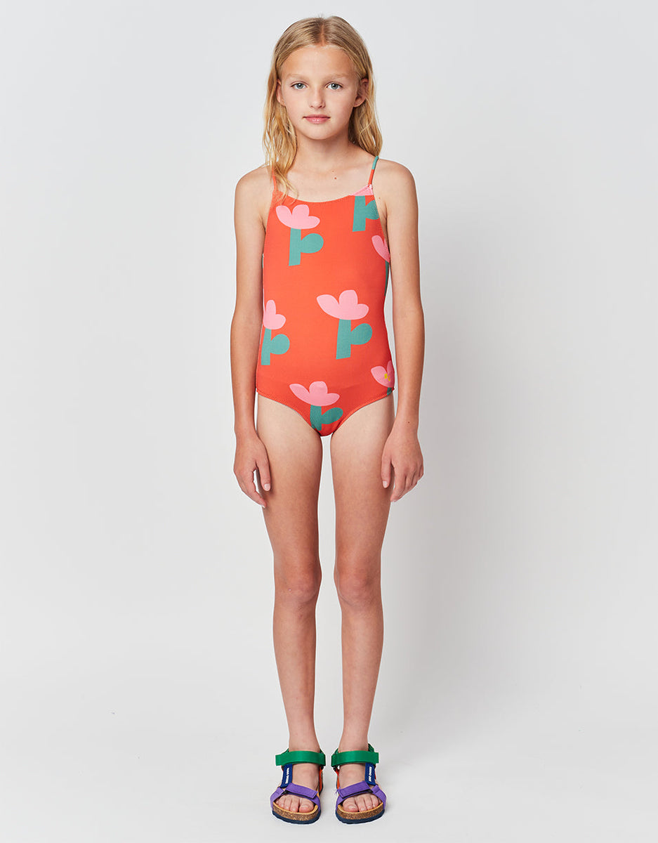 Jednoczęściowy strój kąpielowy Kids - Sea Flower all over