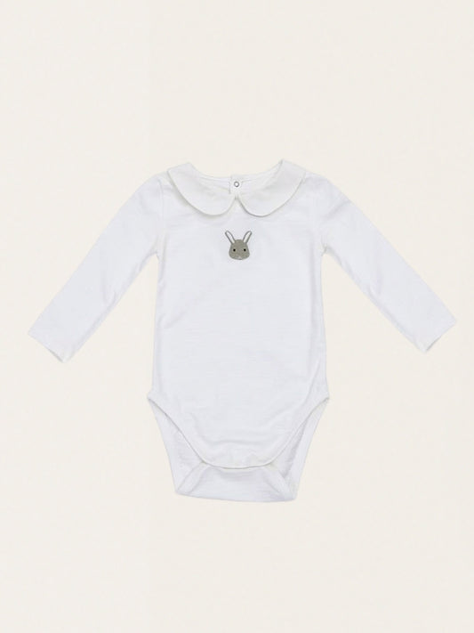 Bawełniane body Davy z uroczym haftem