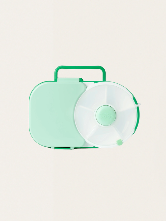 Lunchbox z obrotowym pojemnikiem na przekąski 2w1