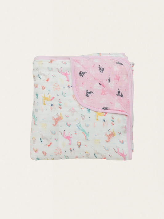 Muślinowa kołderka unicorn