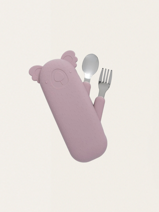 Sztućce w silikonowym etui Zoe the Koala